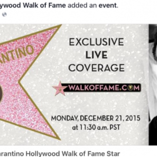 Quentin Tarantino Walk of Fame Star Quentin Tarantino Walk of Fame Star